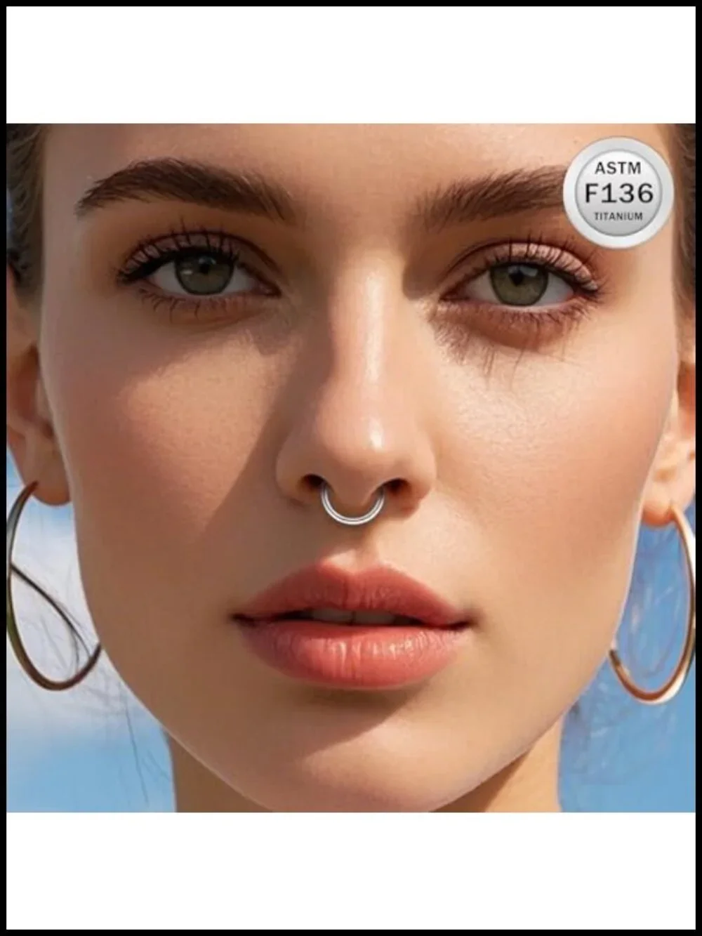 Titanium Nose Rings Hoops Septum Cartilage Daith Rook Clicker Earring Body